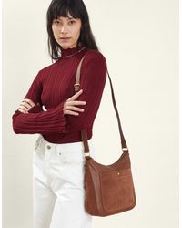 Accessorize - Leather Messenger Crossbody Bag - Lyst