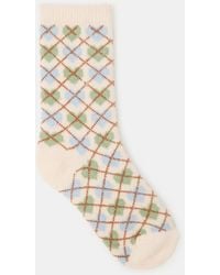 Accessorize - Heart Argyle Print Socks - Lyst