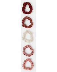 Accessorize - 5-Pack Skinny Satin Hair Scrunchies - Lyst