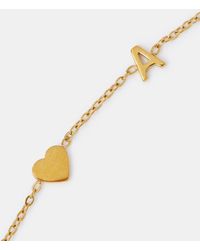 Accessorize - Stainless Steel Heart Initial Bracelet - Lyst
