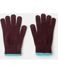 Accessorize - Contrast Edge Touchscreen Gloves - Lyst