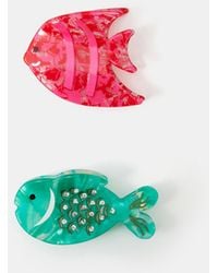 Accessorize - 2-Pack Tropical Fish Claw Clips - Lyst