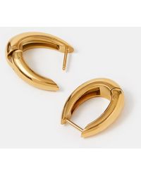 Accessorize - Stainless Steel Chunky Oval Hoop Earrings - Lyst