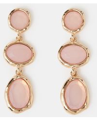 Accessorize - Triple Gem Drop Earrings - Lyst