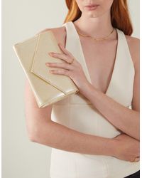 Accessorize - Metallic Envelope Clutch Bag - Lyst