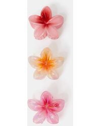 Accessorize - 3-Pack Tropical Flower Claw Clips - Lyst