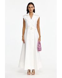 Acler - Maxi Dress For Sleeveless Trench Style, Cotton - Lyst