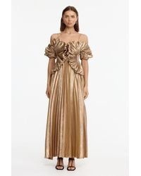 Acler - Hillsome Maxi Dress For Polyester, Adjustable Shoulder Straps, Side Frill Detailing - Lyst