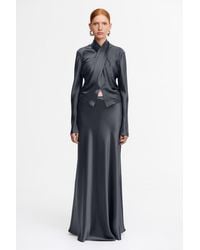 Acler - Brosa Maxi Skirt For Satin, High-Waisted, Side Zip Closure, Fully Lined - Lyst