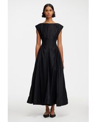 Acler Normanhill Structured Midi Dress For in Blue | Lyst