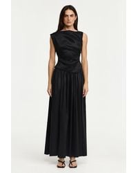 Acler - Stopes Maxi Dress For Polyester, Sleeveless, Asymmetrical Neckline, Side Zip Closure - Lyst