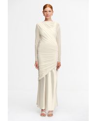 Acler Pleated Blouson Sleeve Midi Dress in White | Lyst UK Acler Pleated Blouson Sleeve Midi Dress in White | Lyst UK
