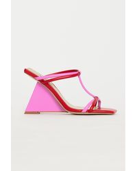 Acler - Acler Clarkson Wedge Sandals, For Ultra Rosso Leather - Lyst