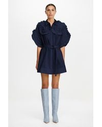 Acler - Gedney Mini Shirt Dress For Cotton, Button Front, Frill Detailing, Au6/Us2 - Lyst