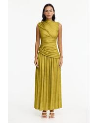 Acler - Maxi Dress, Soft Knit Jersey, Asymmetrical Neckline - Lyst