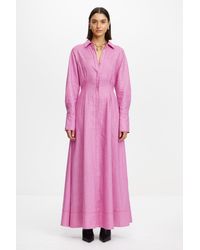Acler - Maxi Shirt Dress, 100% Cotton For - Lyst