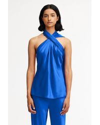 Acler - Halter-Neck Satin Top - Lyst