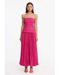 Acler - Rockland Strapless Midi Dress - Lyst