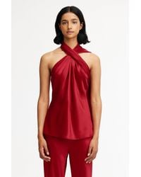 Acler - Halter-Neck Satin Top - Lyst