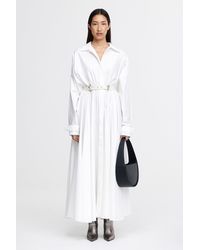 Acler - Chestall Midi Dress For 100% Cotton, Elasticated Waist, Concealed Centre-Front Button Placket - Lyst