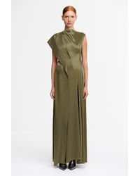 Acler - Maxi Dress, Asymmetrical Design, High Cowl Neckline, Single Cap Sleeve - Lyst