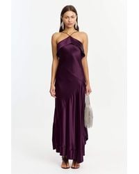 Acler - Marara Maxi Dress By Woven Satin, Adjustable Straps - Lyst