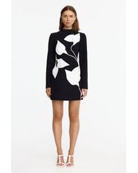 Acler - Kadence Mini Dress For Textured Petal Appliqué, Polyester - Lyst