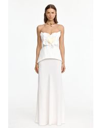 Acler - Bankson Maxi Dress For Structured Crepe Fabric, Fitted Bodice, 3D Floral Appliqué, Au6/Us2 - Lyst