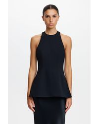 Acler - High Neck Flared Hem Top - Lyst