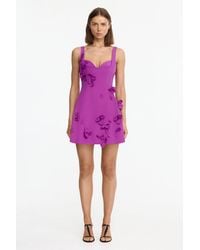 Acler - Eskett Mini Dress, Fitted, Duchess Satin - Lyst