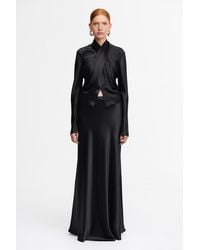 Acler - Brosa Maxi Skirt For Satin, High-Waisted, Side Zip Closure, Fully Lined - Lyst