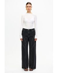 Acler - Acler Straight Leg Denim Jean, 100% Cotton - Lyst