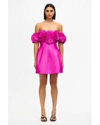 Acler - Trusley Satin Mini Dress - Lyst