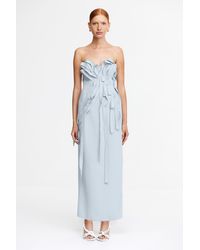 Acler - Strapless Midi Dress - Lyst