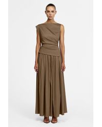 Acler - Robakker Maxi Dress By Stretch Dupion Fabrication, Full Length Sleeveless Maxi Dress For - Lyst