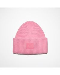 Acne Studios - Large Face Logo Beanie - Lyst