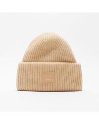 Acne Studios - Large Face Logo Beanie - Lyst