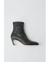 Acne Studios Fn-wn-shoe000175 Black Curved Heel Boots