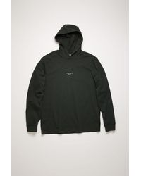Acne Studios FN-MN-TSHI000139 Kapuzen-Sweatshirt mit gewendetem Logo - Schwarz