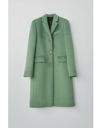 Acne Studios Fn-wn-outw000223 Dusty Green Single-breasted Coat