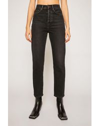 Acne Studios Cropped Straight Fit Jeans black
