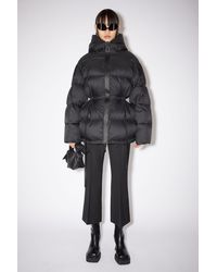 Acne Studios Synthetic Hooded Puffer Coat in Black Womens Clothing Jackets Padded and down jackets 
