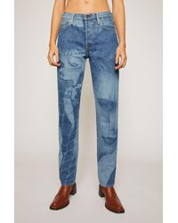 Acne Studios Magazine-print Jeans dark Blue