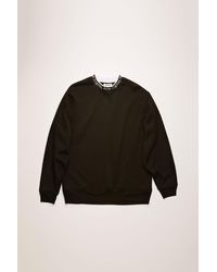 Acne Studios FN-MN-SWEA000080 Logo-Sweatshirt mit Rundhalsausschnitt - Schwarz