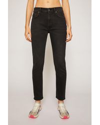 Acne Studios Melk Used Blk Used Black Slim Tapered Fit Jeans