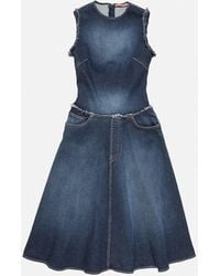 Acne Studios - Layered Denim Midi Dress - Lyst