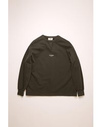 Acne Studios FN-MN-SWEA000077 Sweatshirt mit gewendetem Logo - Schwarz