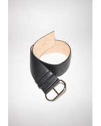 Acne Studios Wide Leather Belt - Black