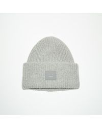 Acne Studios - Large Face Logo Beanie - Lyst