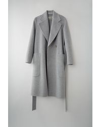 Acne Studios Belted Coat cold Grey Melange - Gray